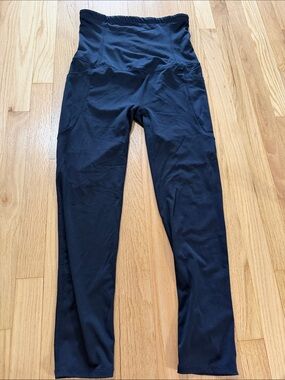 Babybub Black Maternity Over the Belly Leggings Sz XL